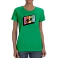 thumbnail image 1 of Proud Ally Bubblegum Text T-Shirt Women -Smartprints Designs, Female x-Large, 1 of 4