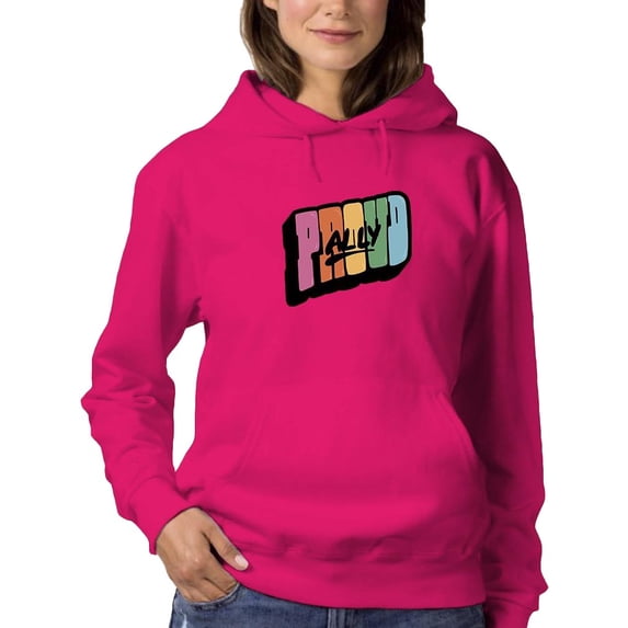 Proud Ally Colorful Banner Hoodie Women -Smartprints Designs, Female Small
