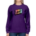 thumbnail image 1 of Proud Ally Colorful Banner Sweatshirt Women -Smartprints Designs, Female Medium, 1 of 4