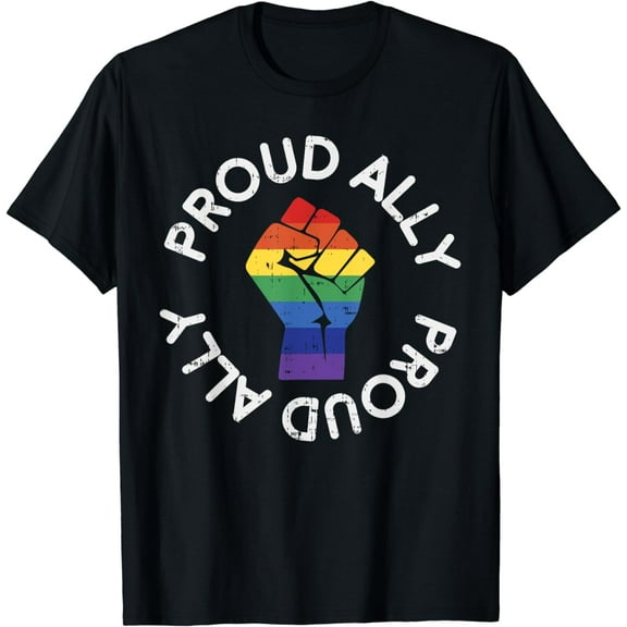 Proud Ally Gay Pride Shirt LGBT Gay Lesbian Protest Gift T-Shirt