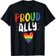 thumbnail image 1 of Proud Ally Gay Rights Rainbow Pride Month LGBTQ Gay Pride T-Shirt, 1 of 4