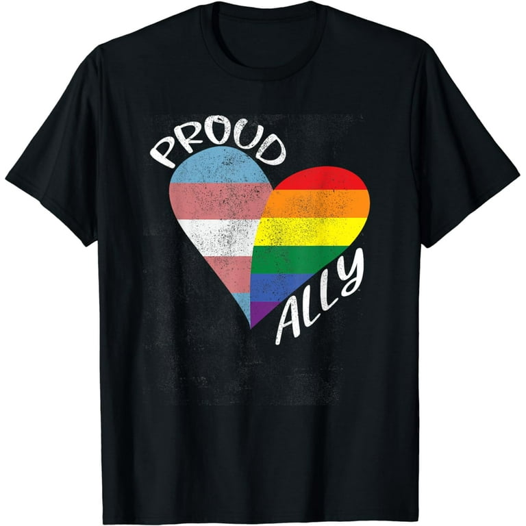 Proud Ally Lgbt Rainbow Heart - Gay Pride Month T-Shirt Proud Ally Lgbt Rainbow Heart - Gay Pride Month T-Shirt