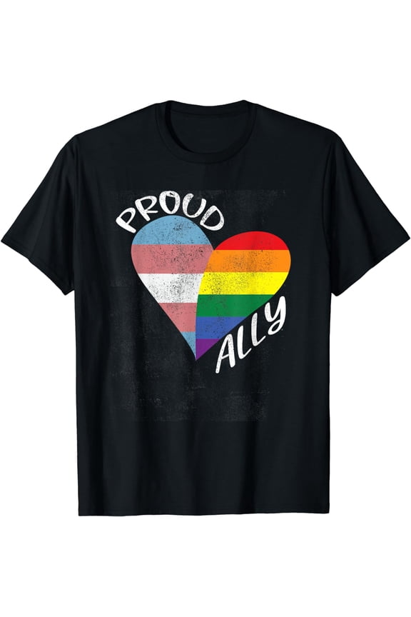 Proud Ally LGBT Heart Gay Pride Month T-Shirt