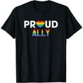 thumbnail image 1 of Proud Ally LGBT Heart Gay Pride Month T-Shirt, 1 of 3