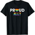 thumbnail image 1 of Proud Ally LGBT Heart Gay Pride Month T-Shirt, 1 of 4