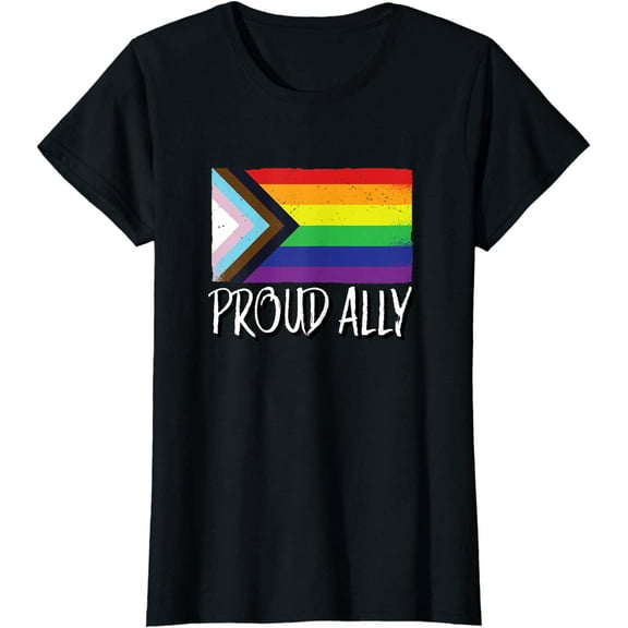 Proud Ally Pride Month LGBTQ Black Pride Flag Gift T-Shirt
