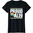 thumbnail image 1 of Proud Ally Rainbow Lgbtq Gay Pride T-Shirt, 1 of 3