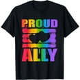 thumbnail image 1 of Proud Ally heart Gay Pride LGBT flag rainbow pride month T-Shirt, 1 of 4