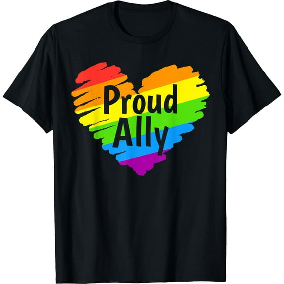 Proud Ally shirt LGBTQ Pride month LGBT Flag Proud Ally T-Shirt