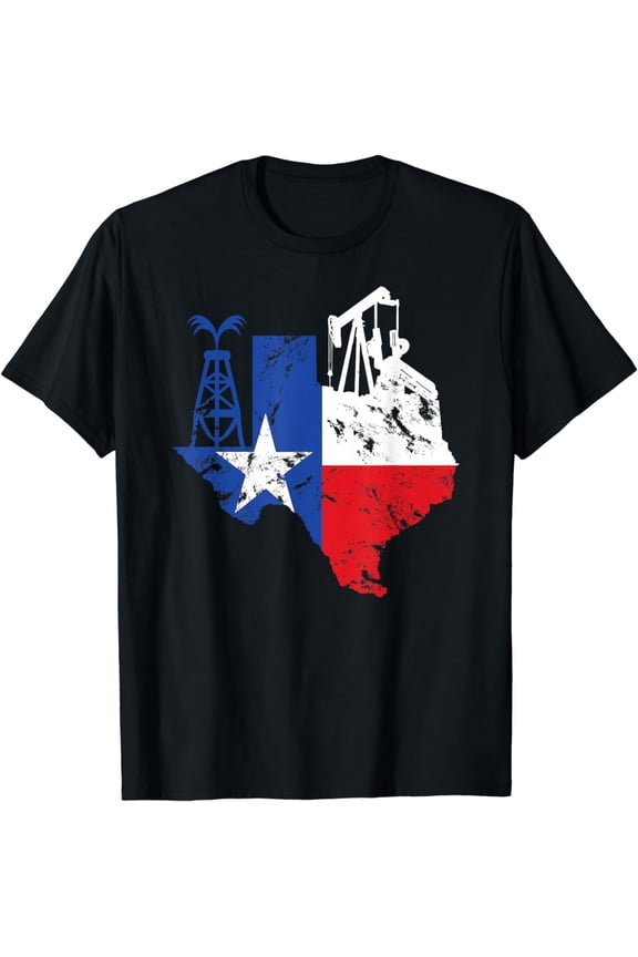 Proud American Oil Worker Oilfield Man Workers Texas Gift T-Shirt