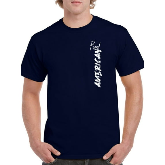 Proud American T-Shirt Men -Smartprints Designs, Male Large