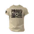 thumbnail image 1 of Proud American USA Flag Distressed Men T Shirt Patriotic Cotton Tee S - 2XL, 1 of 3