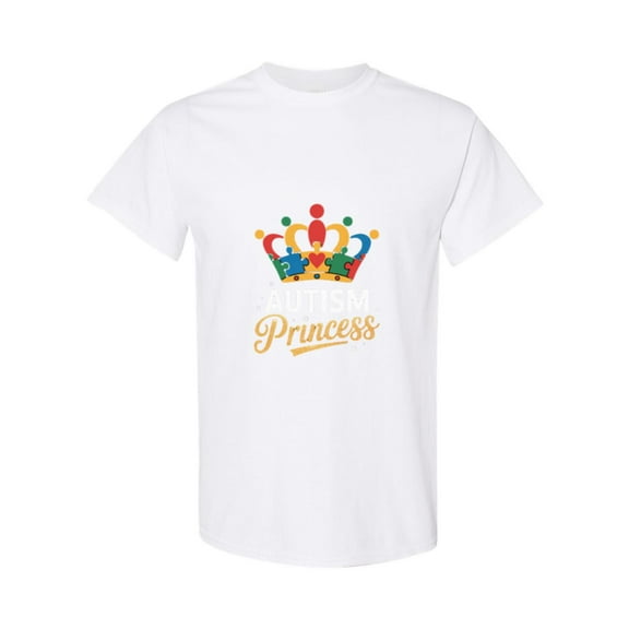 Proud And Autistic Princess Daughter Awareness Graphic Design Unisex T-Shirt, up to size 5XL
