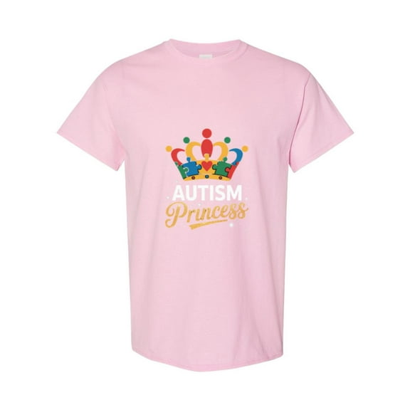 Proud And Autistic Princess Daughter Awareness Graphic Design Unisex T-Shirt, up to size 5XL