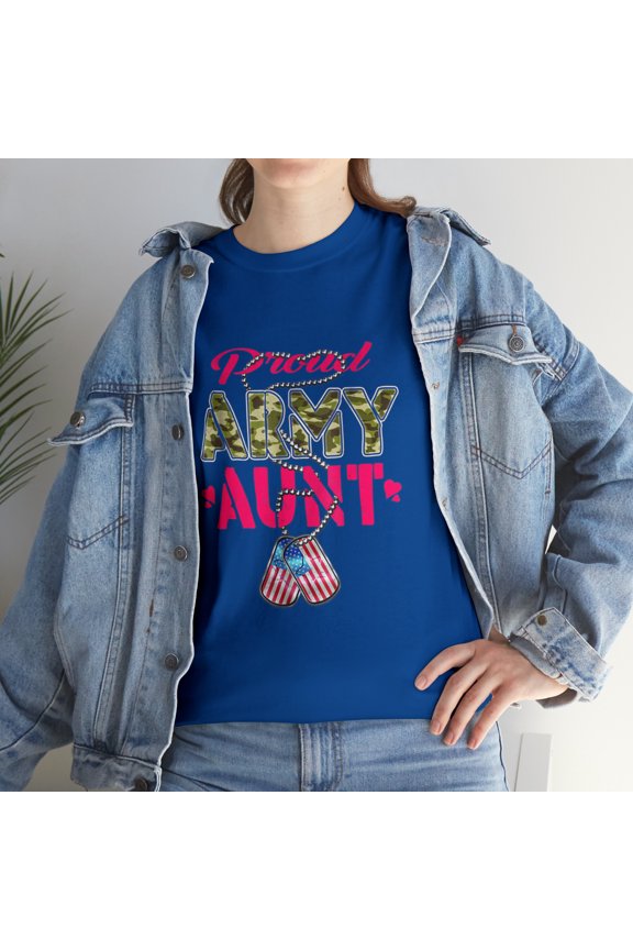 Proud Army Aun - Camo Military Family s Gift T-Shirt