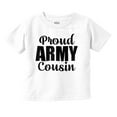 thumbnail image 1 of Proud Army Cousin Military Family Toddler Boy Girl T Shirt Infant Toddler Brisco Brands 6M, 1 of 6