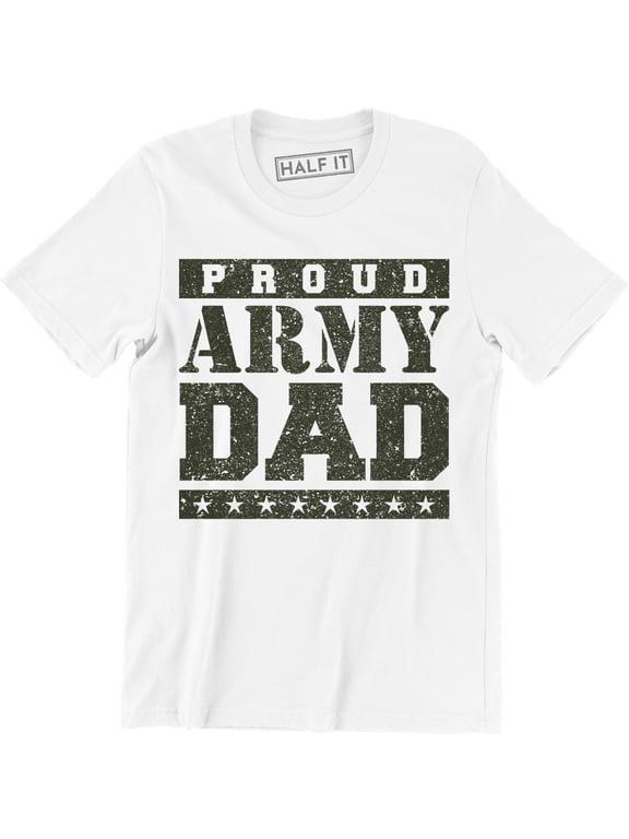 Proud Army Dad - Us Military Parent Soldiers Super Hero Men's Gift T-Shirt