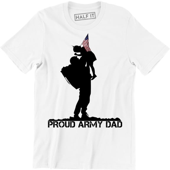 Proud Army Dad - Us Military Parent Soliers Super Hero Men's Gift T-Shirt