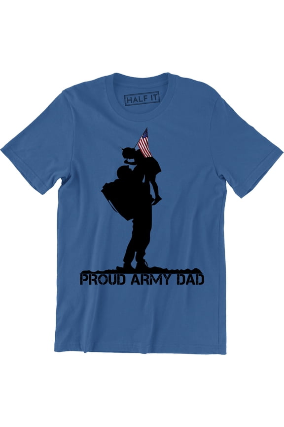 Proud Army Dad - Us Military Parent Soliers Super Hero Men's Gift T-Shirt