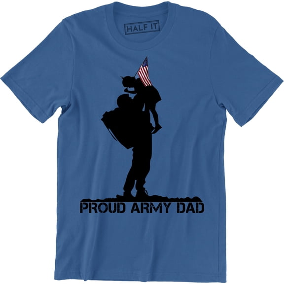 Proud Army Dad - Us Military Parent Soliers Super Hero Men's Gift T-Shirt