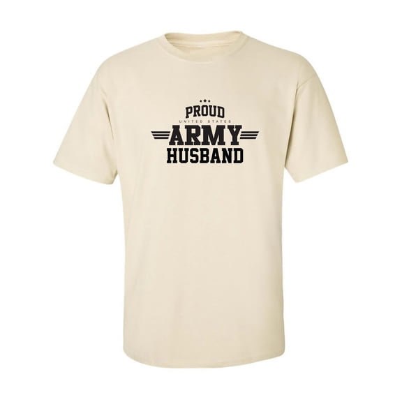 Proud Army HUSBAND Adult Short Sleeve T-shirt