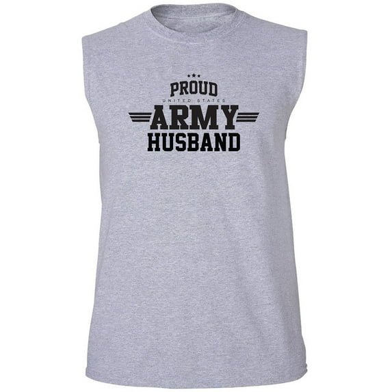Proud Army HUSBAND Adult Sleeveless Tee