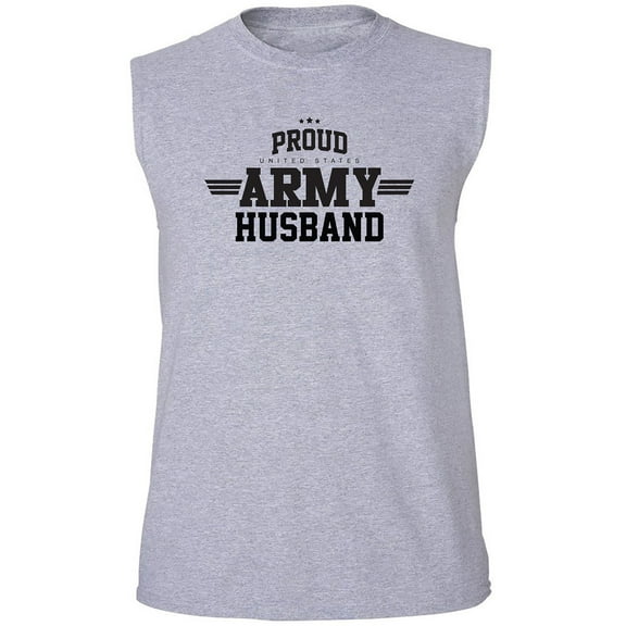 Proud Army HUSBAND Adult Sleeveless Tee
