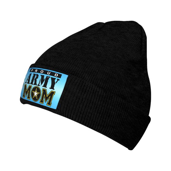 Proud Army Mom Mom Men Women Knitted Hat Adult Knit Beanie For Fall Winter Knit Hat Cap