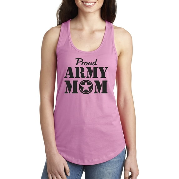 Proud Army Mom Racerback Tank