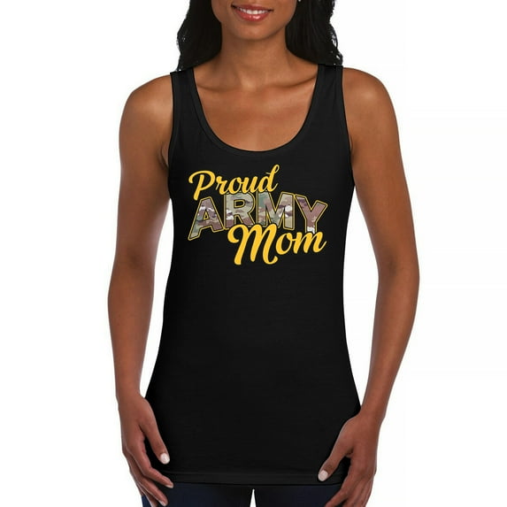 Proud Army Mom Women's Tank Top US Military Family Pride Veteran Patriotic Armed Forces Mother's Day Licensed