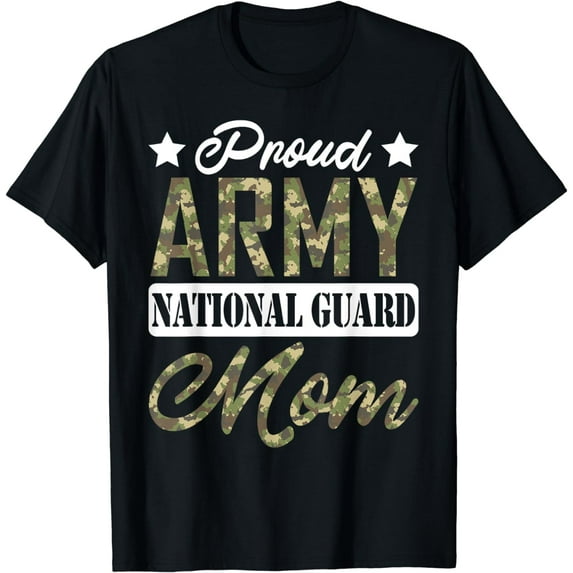 Proud Army National Guard Mom Military Family Veteran T-Shirt