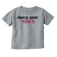 thumbnail image 1 of Proud Army Niece Military Family Youth T Shirt Tee Girls Infant Toddler Brisco Brands 5T, 1 of 5