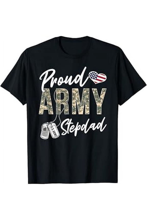 Proud Army Stepdad Army Graduation Stepdad Us Army Stepdad T-Shirt Design Preview Only
