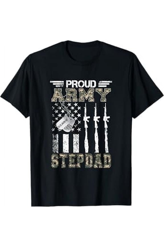 Proud Army Stepdad Us Army Stepdad Gifts Army Graduation T-Shirt