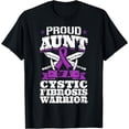 thumbnail image 1 of Proud Aunt Of A Cystic Fibrosis Warrior Awareness Ribbon T-Shirt, 1 of 4