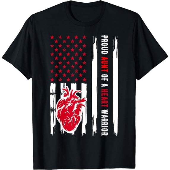 Proud Aunt Of A Heart Warrior CHD Awareness T-Shirt