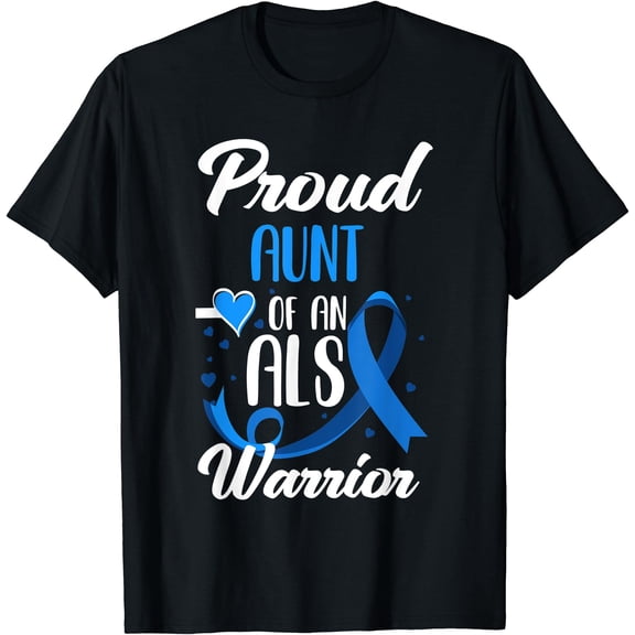 Proud Aunt Of An ALS Warrior Niece Nephew ALS Awareness T-Shirt, Unisex T-Shirt