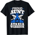 thumbnail image 1 of Proud Aunt Of An Ataxia Warrior Awareness Ribbon Dystaxia T-Shirt, 1 of 4