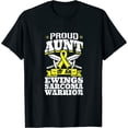 thumbnail image 1 of Proud Aunt Of An Ewings Sarcoma Warrior Awareness Ribbon Womens T-Shirt Black XL, 1 of 5