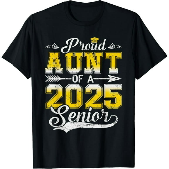Proud Aunt of a 2025 Senior Graduate, Funny Vintage T-Shirt100% cotton