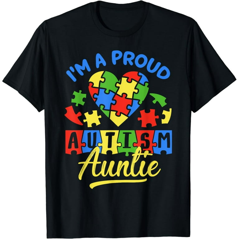 Autistic Autism Awareness Auntie Aunt Shirts Women Shirt Autistic Autism Awareness Auntie Aunt Shirts Women Shirt
