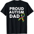 thumbnail image 1 of Proud Autism Dad Ribbon Puzzle Piece T-Shirt, 1 of 4