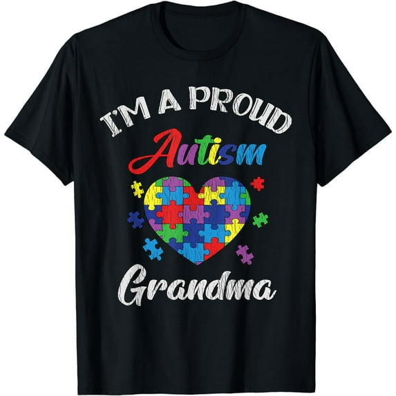 Proud Autism Grandma Mamma Autistic Autism Awareness T-Shirt