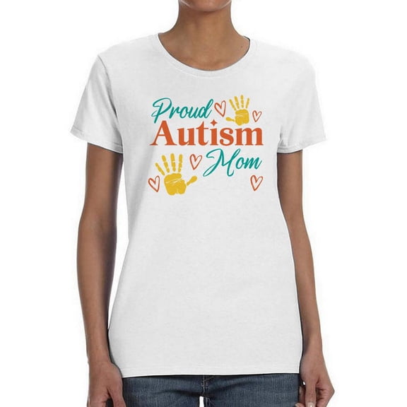 Proud Autism Mom Shaped T-Shirt Women -Smartprints Designs, Female XX-Large
