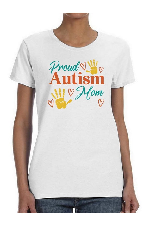 Proud Autism Mom Shaped T-Shirt Women -Smartprints Designs, Female XX-Large