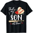 thumbnail image 1 of Proud Baseball Mom Heart Graphic Women Casual Short Sleeve T-Shirt Gift, 1 of 6