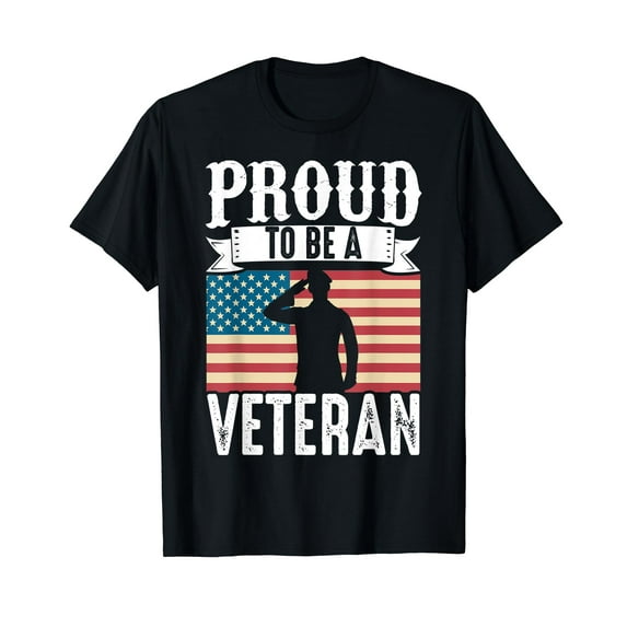 Proud Be A Veteran Of The USA Veteran Veterans Day Black T-Shirt