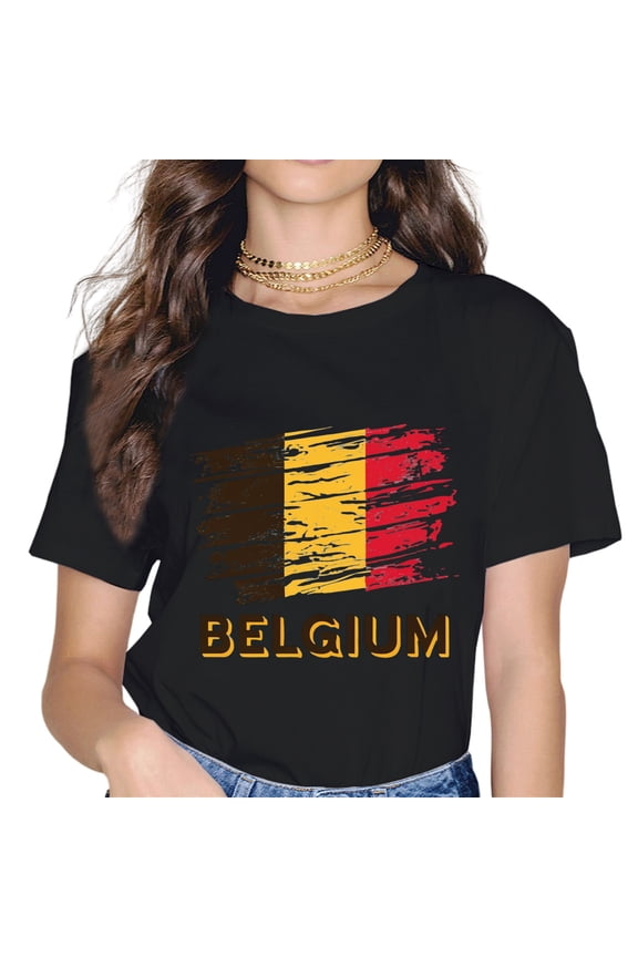 Proud Belgian Shirts | Torn Ripped Belgium Flag T-Shirt