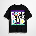 thumbnail image 1 of Proud Black Dad Graphic T-Shirt, New Dad African American Father Casual Tee, 1 of 7