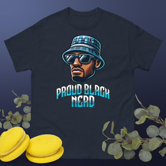 Proud Black Nerd Unisex classic tee shirt (Navy, XL)